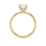 18ct Yellow Gold 1.50ct Emerald Cut Lab-Grown Diamond with Hidden Halo E/VS1