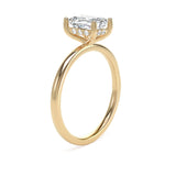 18ct Yellow Gold 1.50ct Emerald Cut Lab-Grown Diamond with Hidden Halo E/VS1