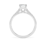Lab-Grown Diamond 1.50ct Emerald Cut Engagement Ring Diamond Shoulders inn Platinum