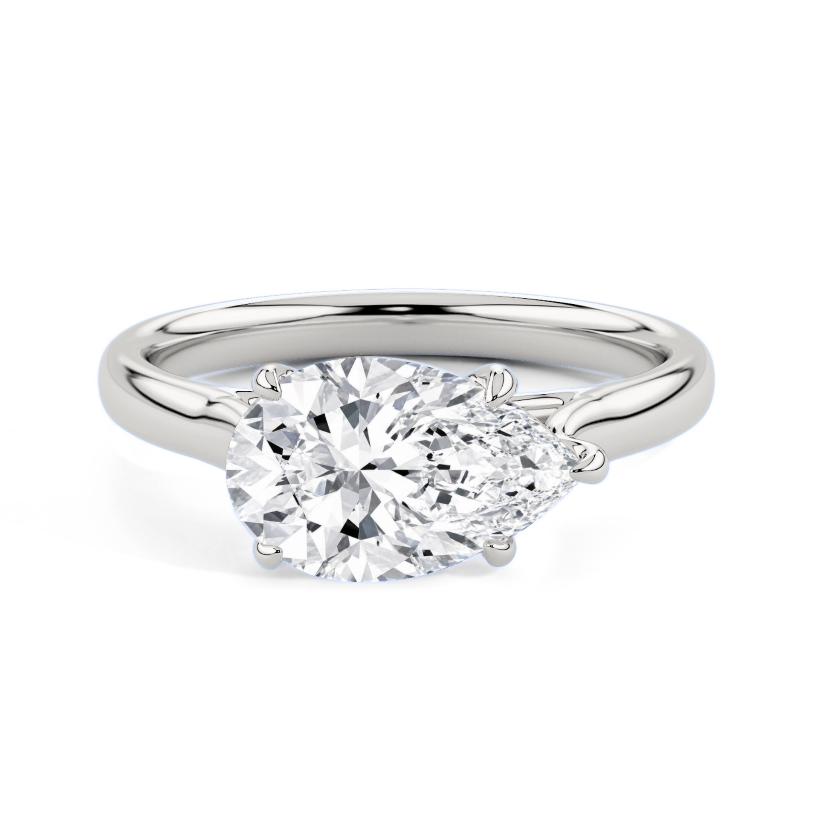 East West Pear Cut Laboratory Grown Diamond Engagement Ring | The Betsy Ring