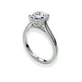 Platinum 2.00ct Oval Cut Lab-Grown Diamond Solitaire Engagement Ring | D/VVS