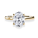 18ct Yellow Gold Oval Cut Lab-Grown Solitaire Engagement Ring 2ct
