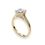 18ct Yellow Gold Oval Cut Lab-Grown Solitaire Engagement Ring 2ct