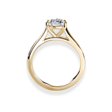 18ct Yellow Gold Oval Cut Lab-Grown Solitaire Engagement Ring 2ct