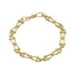 Harrogate Jewellers' luxury yellow gold barbell fancy link bracelet, an ideal choice for bespoke jewellery in Harrogate, Yorkshire.