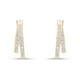 Diamond Yellow Gold Huggie Earrings by Harrogate Jewellers, lab-grown diamonds set in bespoke jewellery, perfect for weddings in Yorkshire.