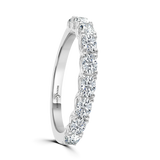 Platinum Oval Cut Diamond Wedding Eternity Ring 0.80ct Landscape