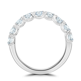 Platinum Oval Cut Diamond Wedding Eternity Ring 0.80ct Landscape