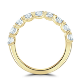 18ct Yellow Gold Oval Cut Diamond Wedding Eternity Ring 0.80ct Landscape