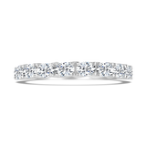 Platinum Oval Cut Diamond Wedding Eternity Ring 0.80ct Landscape