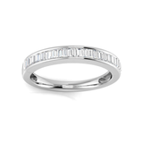 Baguette Cut Half Set Diamond Eternity Ring