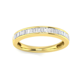 Baguette Cut Half Set Diamond Eternity Ring