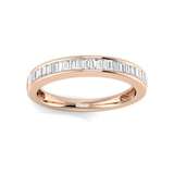 Baguette Cut Half Set Diamond Eternity Ring