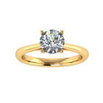 Harrogate Jewellers' TULIP engagement ring with lab-grown, brilliant cut diamond, set in platinum on a white background.