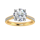 OPHELIA lab-grown round brilliant cut diamond ring, claw set design, from Harrogate Jewellers, Yorkshire's bespoke jewellery. Perfect for engagement or wedding.