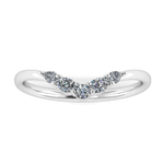Harrogate Jewellers Mixed Cut Shaped Diamond Curve Band, crafted in platinum featuring pear, oval and round brilliant cut diamonds, ideal for wedding or bespoke engagement ring.