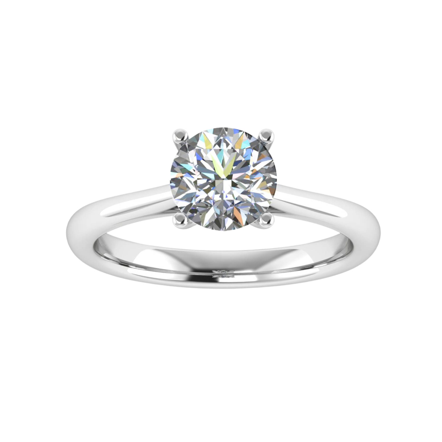 Harrogate Jewellers Lab-Grown Round Brilliant Cut Engagement Ring in platinum, perfect for bespoke wedding jewellery in Harrogate Yorkshire