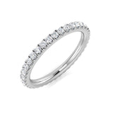Platinum 0.20ct diamond half set eternity ring by Harrogate Jewellers, a popular choice for bespoke jewellery in Harrogate, Yorkshire. Perfect for weddings or engagements.