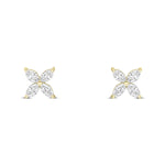 Harrogate Jewellers diamond flower stud earrings
