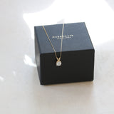 Classic Round Brilliant Cut Diamond Pendant in Yellow Gold by Harrogate Jewellers, perfect for bespoke engagement or wedding jewellery, featuring Earth Mined Diamonds from Yorkshire.