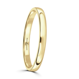 Ladies Classic Court Wedding Band Yellow Gold 1.5mm - 3mm
