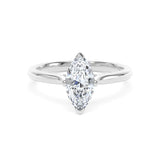 Lab-Grown Marquise Cut Solitaire Engagement Ring | Four Claw Setting | The Bonnie Ring