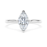 Lab-Grown Marquise Cut Solitaire Engagement Ring | Four Claw Setting | The Bonnie Ring