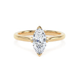 Lab-Grown Marquise Cut Solitaire Engagement Ring | Four Claw Setting | The Bonnie Ring