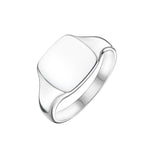 Medium Gents Cushion Shaped Signet Ring in Gold by Harrogate Jewellers, perfect for engraving, British made, ideal for elegant bespoke jewellery in Harrogate Yorkshire.