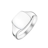 Medium Gents Cushion Shaped Signet Ring in Gold by Harrogate Jewellers, perfect for engraving, British made, ideal for elegant bespoke jewellery in Harrogate Yorkshire.