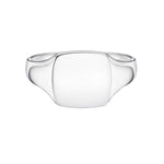 Medium gents cushion shaped signet ring in gold by Harrogate Jewellers, perfect for bespoke engraving, ideal for weddings in Harrogate, Yorkshire.