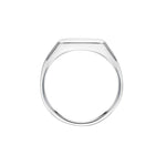 Medium Gents Cushion Shaped Signet Ring in Gold from Harrogate Jewellers, ideal for engraving or a polished minimalist finish, made in Yorkshire.