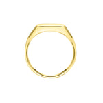 Medium Gents Cushion Shaped Signet Ring from Harrogate Jewellers, perfectly crafted in 9ct gold, ideal for bespoke engraving or minimalist finish. Ideal for Yorkshire's bespoke jewellery lovers.