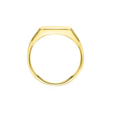 Medium Gents Cushion Shaped Signet Ring from Harrogate Jewellers, perfectly crafted in 9ct gold, ideal for bespoke engraving or minimalist finish. Ideal for Yorkshire's bespoke jewellery lovers.