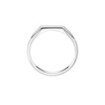 Harrogate Jewellers slim rectangle signet ring in gold, perfect for bespoke jewellery lovers. Ideal for Earth Mined Diamonds or laboratory grown diamonds engagement ring.