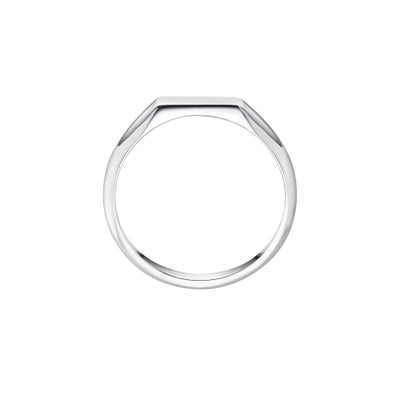 Harrogate Jewellers slim rectangle signet ring in gold, perfect for bespoke jewellery lovers. Ideal for Earth Mined Diamonds or laboratory grown diamonds engagement ring.