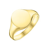 Large Gents Oval Signet Ring by Harrogate Jewellers, crafted in Earth Mined Yellow Gold, ideal for bespoke engraving, Yorkshire-made jewellery.