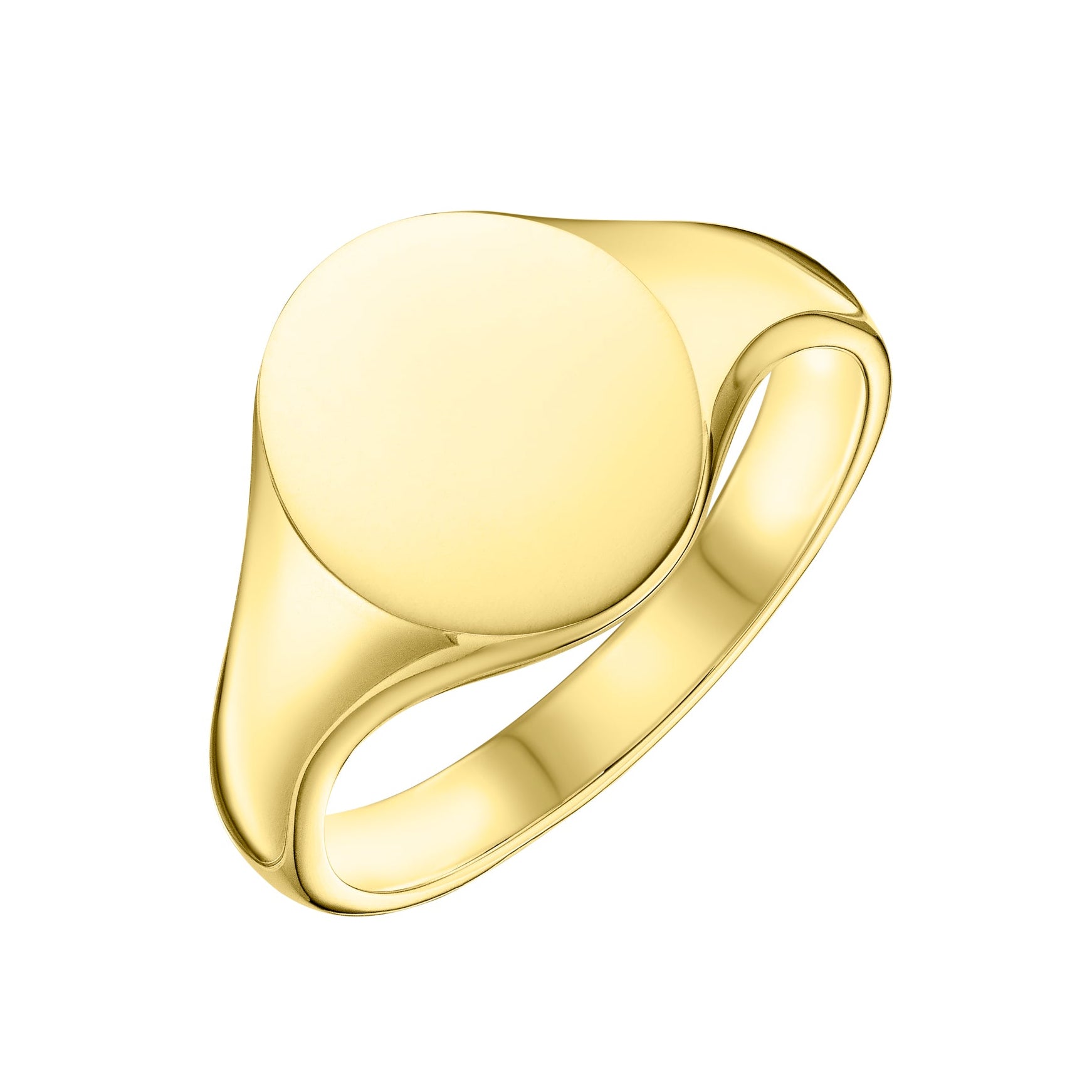 Large Gents Oval Signet Ring by Harrogate Jewellers, crafted in Earth Mined Yellow Gold, ideal for bespoke engraving, Yorkshire-made jewellery.