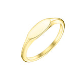Slim Oval Signet Ring in Gold by Harrogate Jewellers, made for bespoke jewellery enthusiasts. Ideal for engagements or Earth Mined Diamond Wedding Rings.