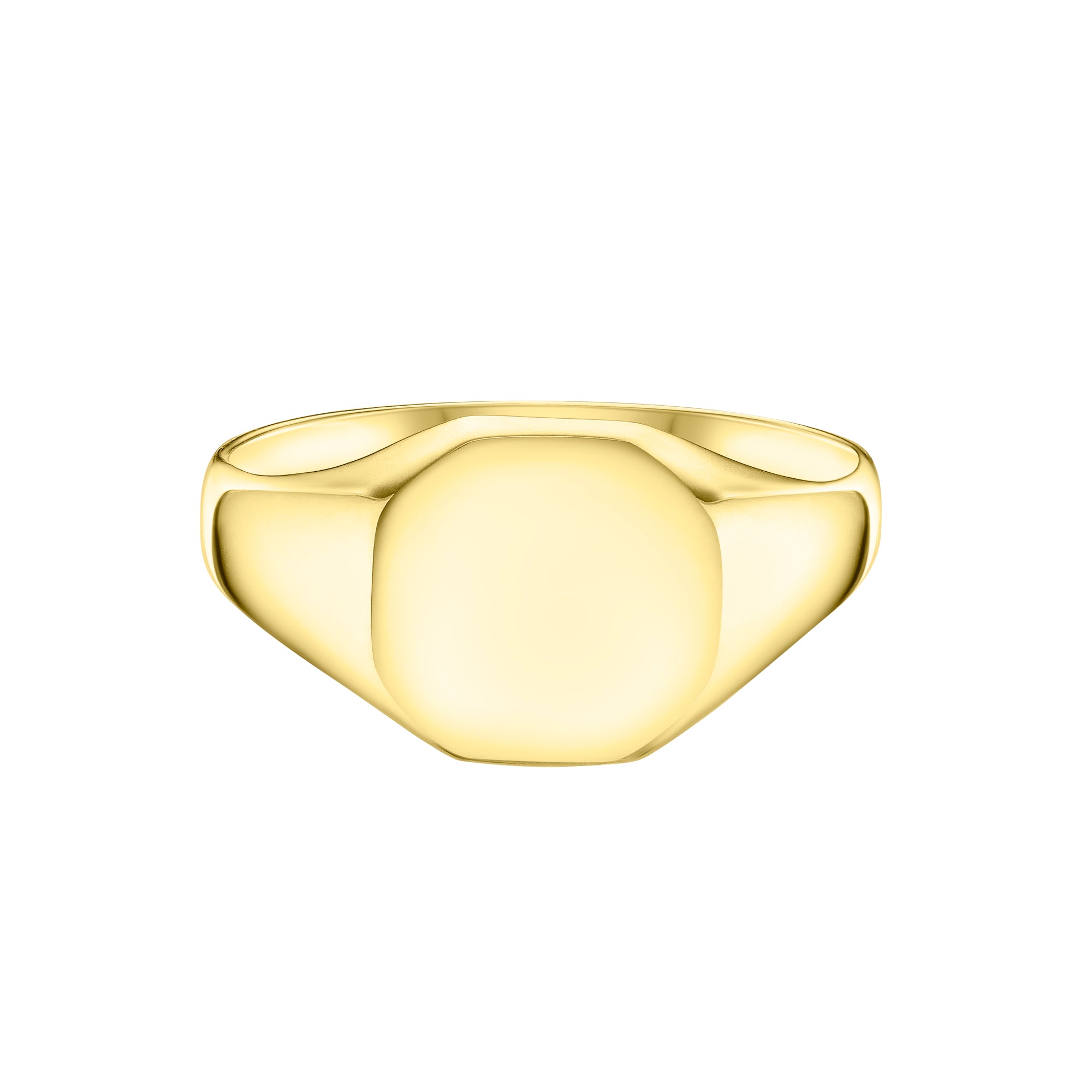 Medium Octagonal Shaped Signet Ring in Gold by Harrogate Jewellers, perfect for engraving, bespoke jewellery in Yorkshire, suitable for engagement or wedding