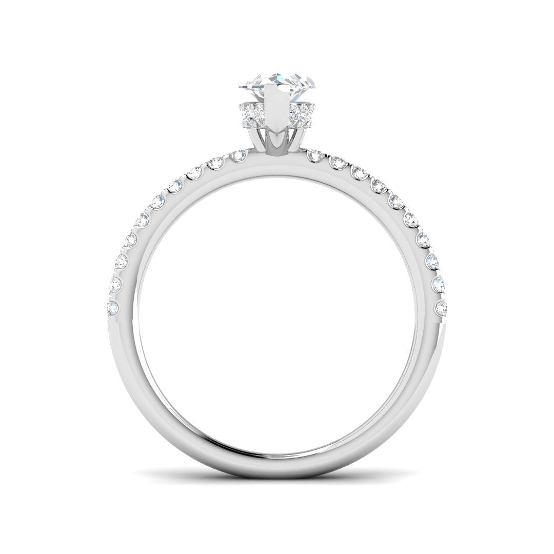 Platinum Marquise Lab-Grown Diamond Ring from Harrogate Jewellers, perfect for bespoke engagement and Earth Mined Diamonds Wedding Rings in Yorkshire.