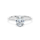 Platinum 1.50ct Oval Cut Lab-Grown Diamond Solitaire Engagement Ring | D/VVS