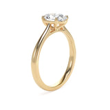 18ct Yellow Gold 3.00ct Oval Cut Lab-Grown Diamond Solitaire Engagement Ring | E/VS1