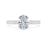 Lab-Grown Round Brilliant Cut Diamond Engagement Ring Diamond Shoulders | The Marie Ring