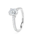 Lab-Grown Round Brilliant Cut Diamond Engagement Ring Diamond Shoulders | The Marie Ring