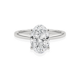 Platinum 2.00ct Oval Cut Lab-Grown Diamond Solitaire Engagement Ring | D/VVS