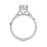 Platinum 2.00ct Oval Cut Lab-Grown Diamond Solitaire Engagement Ring | D/VVS