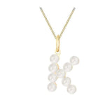 Harrogate Jewellers' 9ct Yellow Gold Pendant with Pearl Initial, a bespoke piece of jewellery perfect for weddings or engagement gifts in Harrogate, Yorkshire.