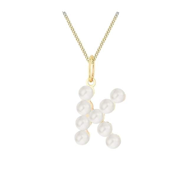 Harrogate Jewellers' 9ct Yellow Gold Pendant with Pearl Initial, a bespoke piece of jewellery perfect for weddings or engagement gifts in Harrogate, Yorkshire.