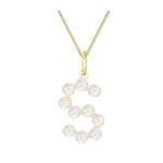 9ct yellow gold pearl initial pendant by Harrogate Jewellers, bespoke Yorkshire jewellery, perfect for gifting or personal use
